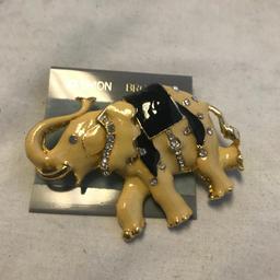Lot of 4 Identical Elephant Brooches