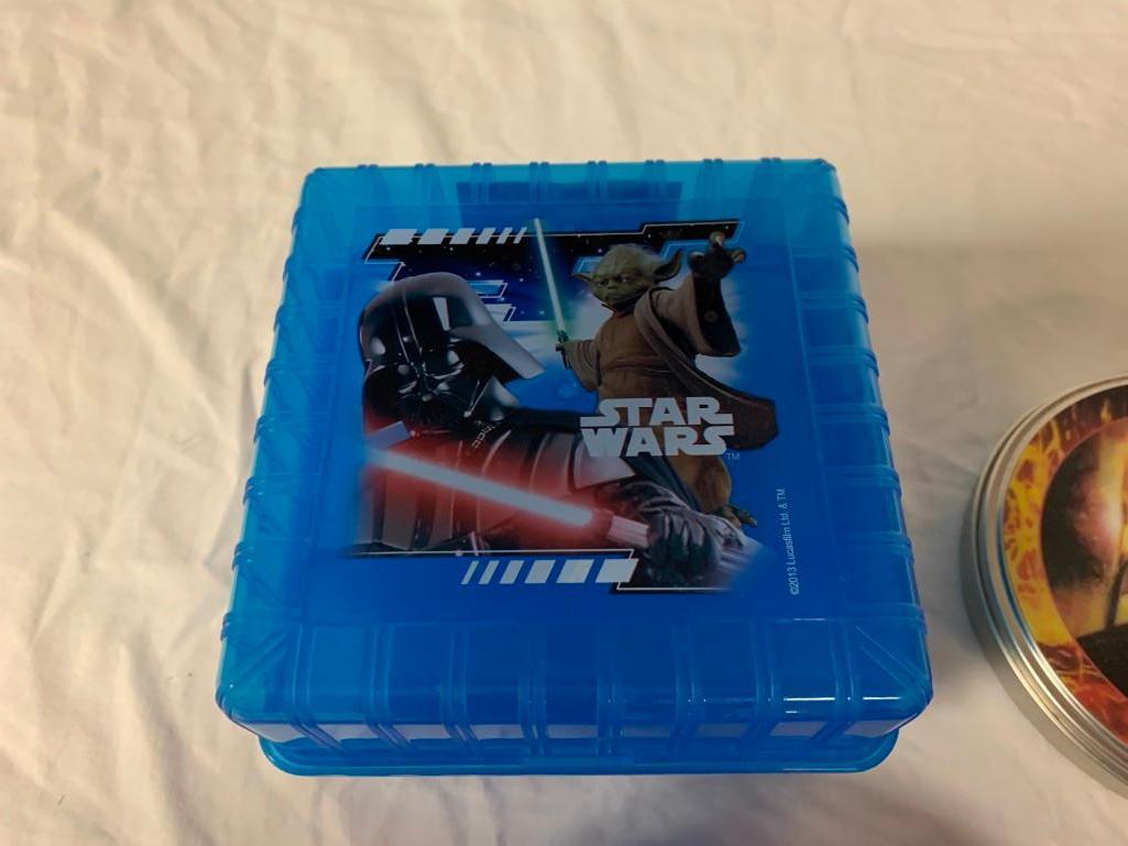 STAR WARS Lot of 4 misc Storage Tins