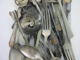 Box Lot of Various Silverplate Utensils