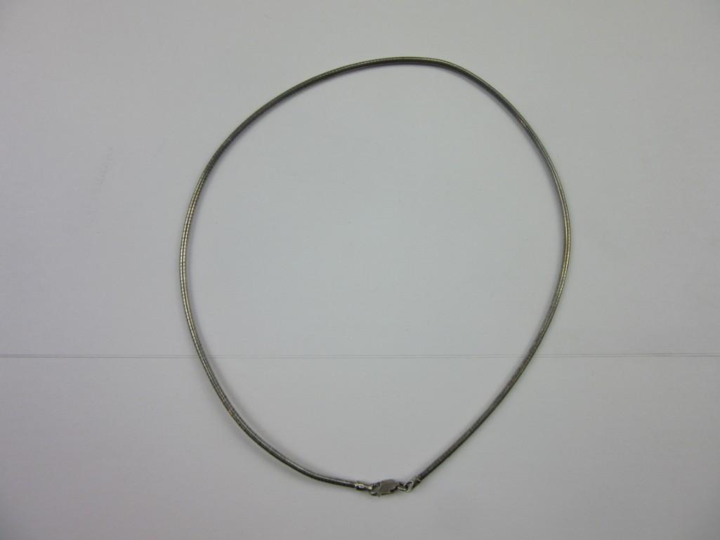 .925 Silver Necklace 14g 16.5" Long