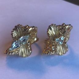 Lot of 3 Similar 18KT G.E. Rings with Cubic Zirconia Center Gems