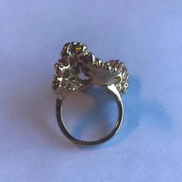 Lot of 3 Similar 18KT G.E. Rings with Cubic Zirconia Center Gems