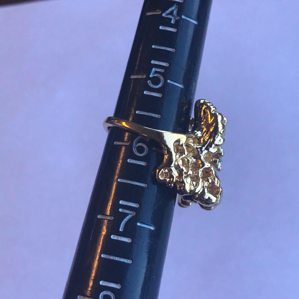 Lot of 3 Identical 18KT G.E. Rings with Cubic Zirconia Center Gems