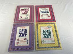 Lot of 4 LDS Mormon Clip Art Books Primarily Speaking