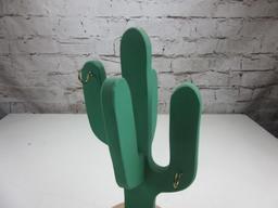 Vintage Cactus Design Jewelry Holder 16.5" Tall