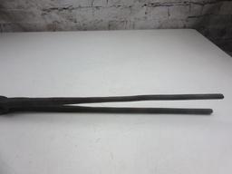 Antique 25" Long Metalworking Tongs