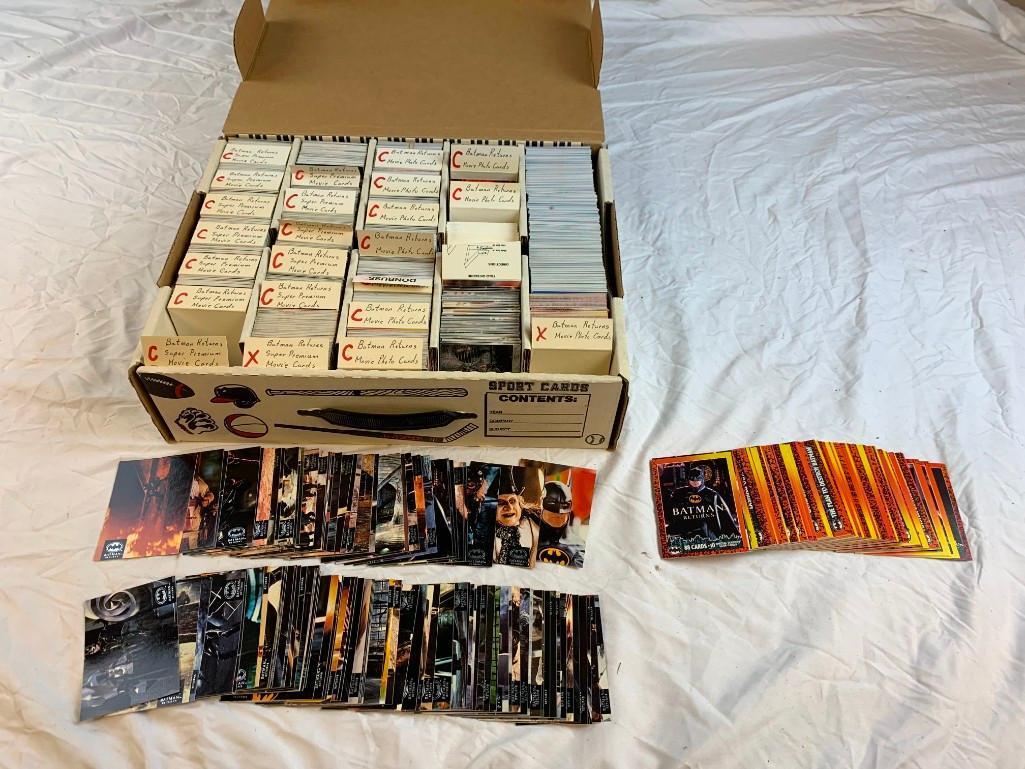 3200 count box full of NON SPORT Batman Returns Trading Cards with Sets, Topps and Stadium