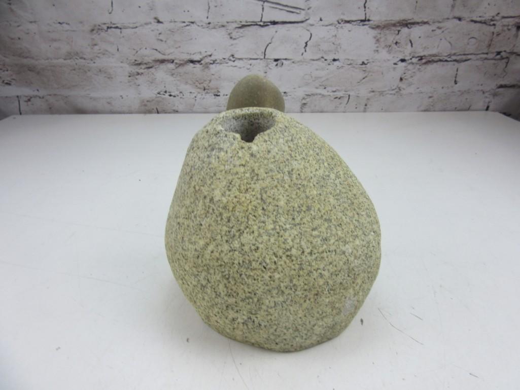 THE BOOZE DISPENSER Granite Cobblestone Liquor Wine Holder FUNKY ROCK DESIGNS