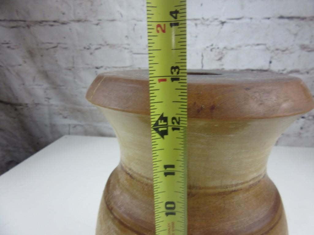 13" Tall Wooden Drink Dispenser