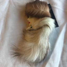 Lot of 5 Similar Brooches of a Woman Wearing Fur