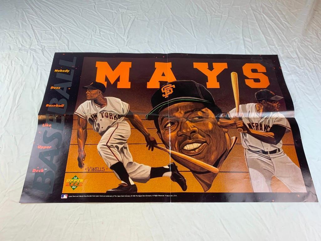 WILLIE MAYS 1993 Upper Deck Baseball Promo Poster 22" x 34"