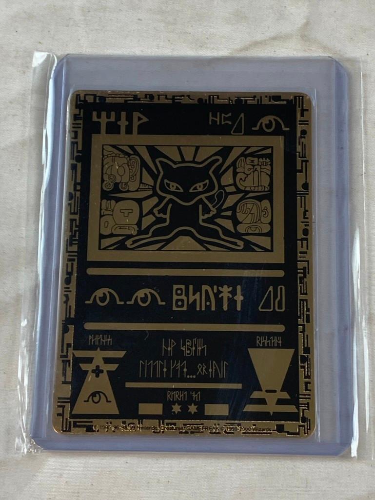 Pokemon Black Gold Metal Card