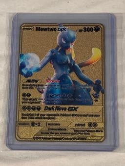 POKEMON Dark Nova GX Mewtwo Limited Edition Gold Metal Card