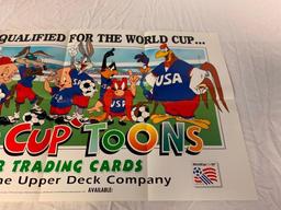 1994 Upper Deck World Cup Toons Soccer Promo Poster 18" x 34"