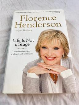 Florence Henderson With Joel Brokaw Life is not a Stage HARDCOVER 2011 First Edition SIGNED By Joel