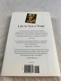 Florence Henderson With Joel Brokaw Life is not a Stage HARDCOVER 2011 First Edition SIGNED By Joel