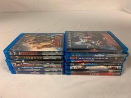 Lot of 14 Marvel BLU-RAY Movies- Iron Man, X-men, Avengers, Spider-Man, Captain America, Thor