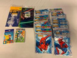 Lot of Birthday Party Supplies-Spider-Man, Pokemon and Stars Wars