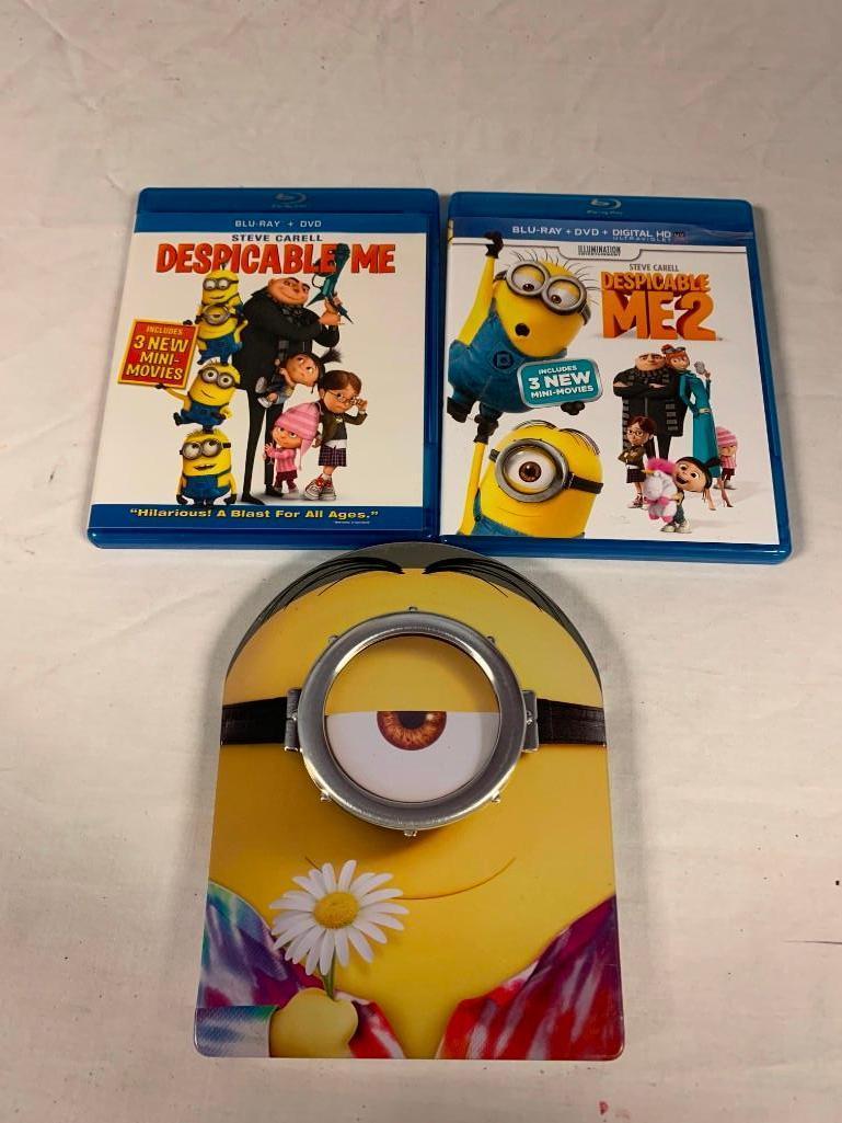 Despicable Me 1 and 2 plus Minions Steelbook BLU-RAY Movies