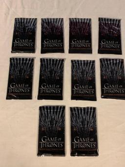 10 GAME OF THRONES Trading Card Packs Look for inserts SEALED