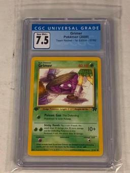 2000 POKEMON Team Rocket 1st Edition GRIMER Graded 7.5 NM+ by CGC