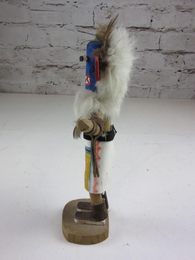 10.5" Kachina Doll Blue Mask with Arms Wide