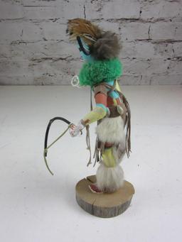 Handmade 'Lefthorn' Kachina Navajo Doll 12" Signed R. Mitchell