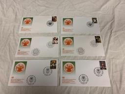 United Nations 1993 AGEING DIGNITY AND PARTICIPATION Lot of 6 First Day Covers