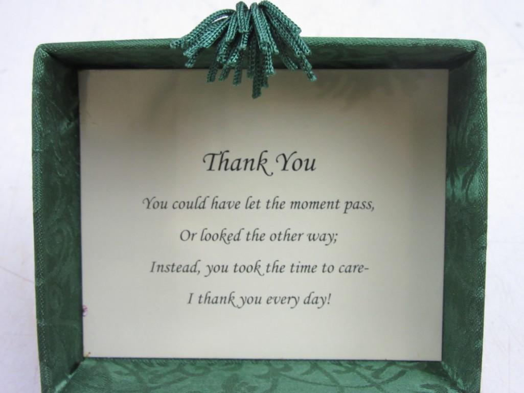 Green Crystal Frog Thank You Gift w/ Box