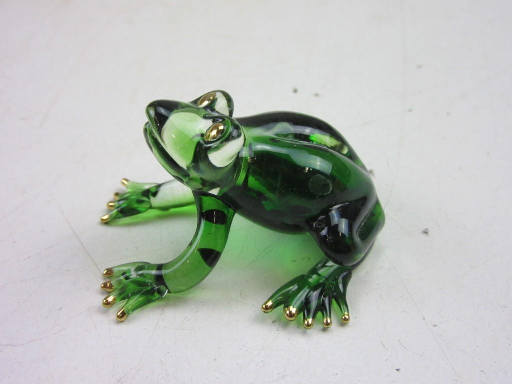 Green Crystal Frog Thank You Gift w/ Box