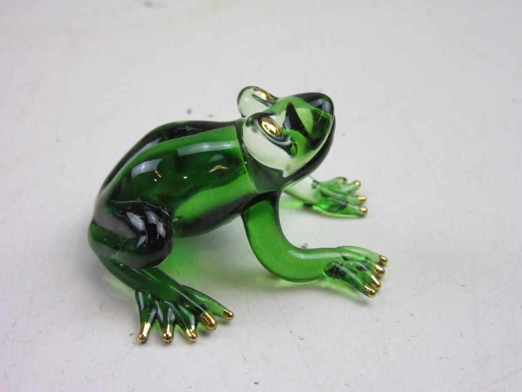 Green Crystal Frog Thank You Gift w/ Box