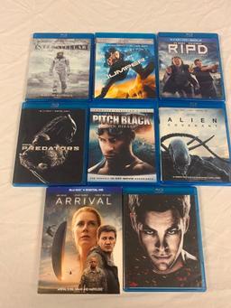 Lot of 8 Sci-Fi BLU-RAY Movies- Star Trek, Pitch Black, Jumper, Interstellar, Predators and others