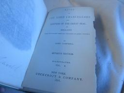 "Lives of the Lord Chancellors of England" Written by Lord Campbell Hardcover