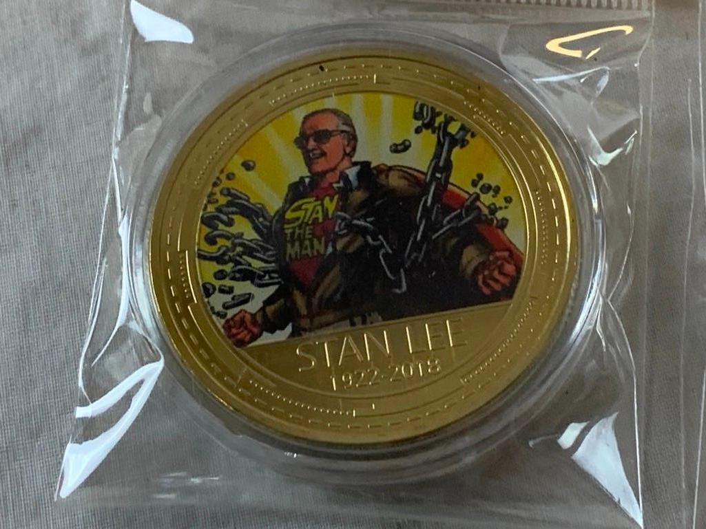 Lot of 5 STAN LEE Limited Edition Novelty Tokens Coins