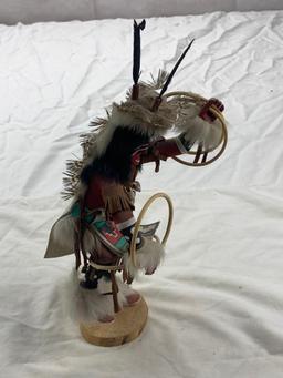 Navajo Hoop Dancer 12" Kachina Doll by F. Largo Signed