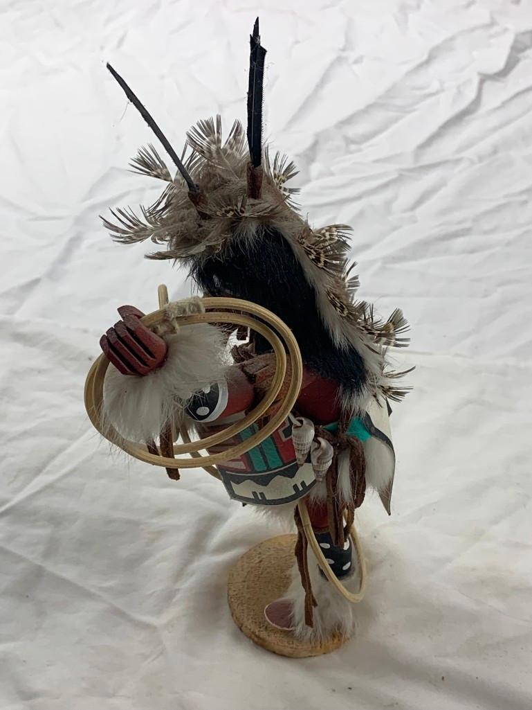 Navajo Hoop Dancer 12" Kachina Doll by F. Largo Signed