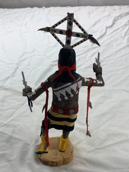 Navajo Apache Crown Dancer 13" Kachina Doll by F. Begay Signed