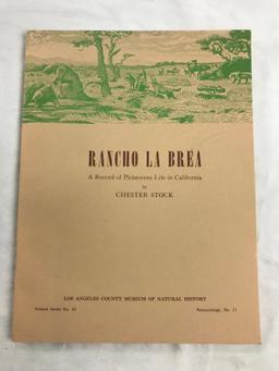 1972 "Rancho La Brea: A Record of Pleistocene Life in California" by Chester Stock PAPERBACK