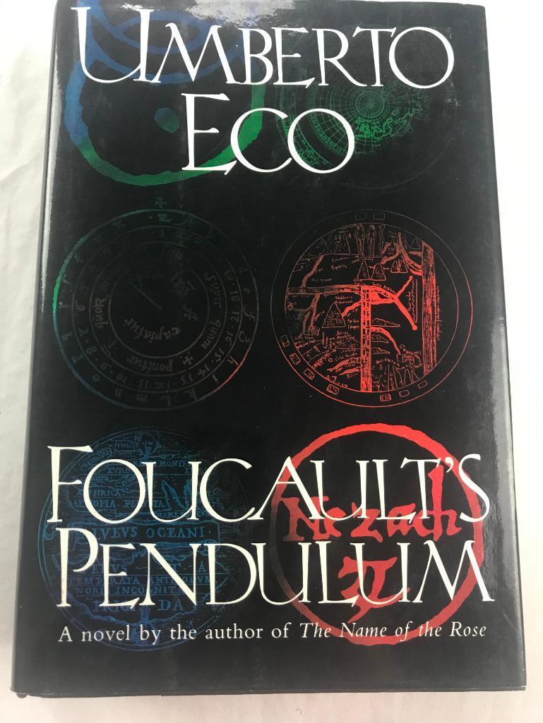 1988 "Foucault's Pendulum" by Umberto Eco HARDCOVER