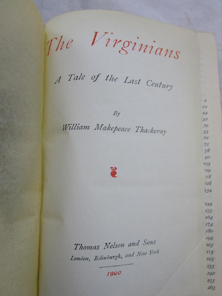 Antique Complete 14 Volume Set of The Works of William Makepeace Thackary