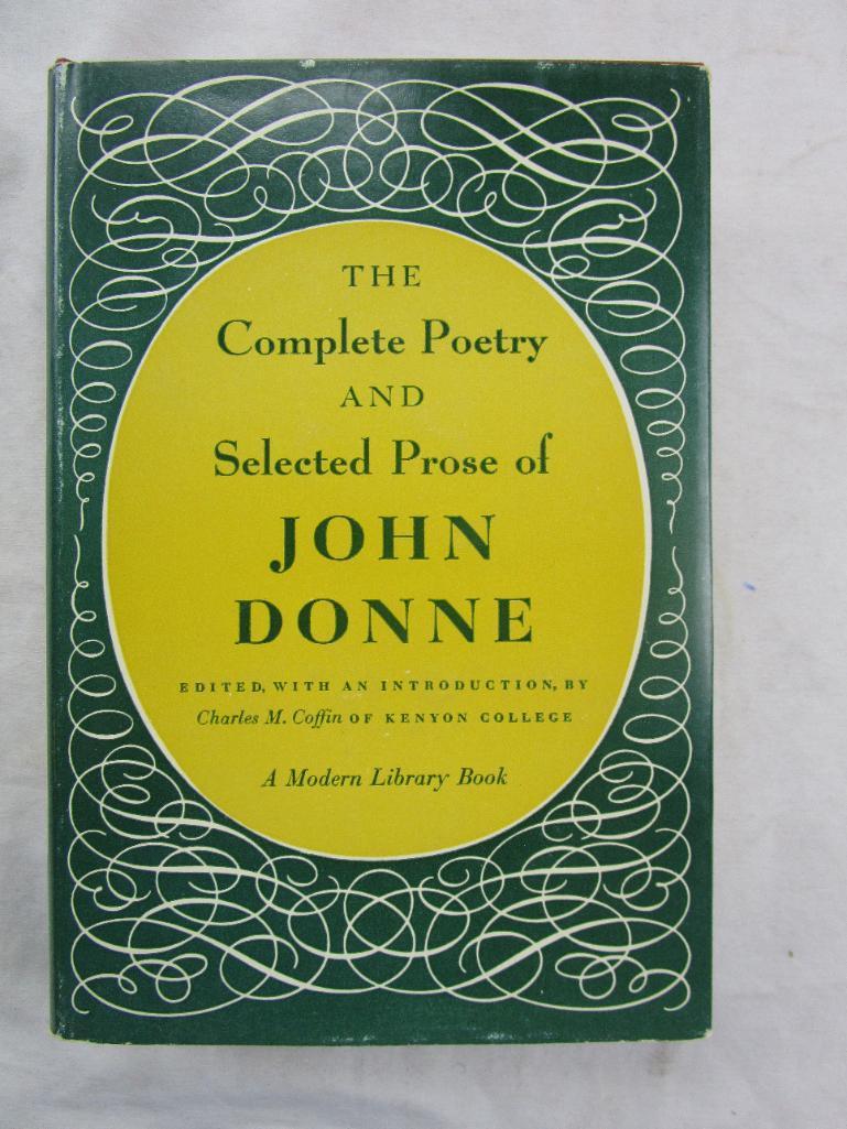 1952 "The Complete Poetry and Selected Prose of John Donne" Edited by Charles M Coffin HARDCOVER