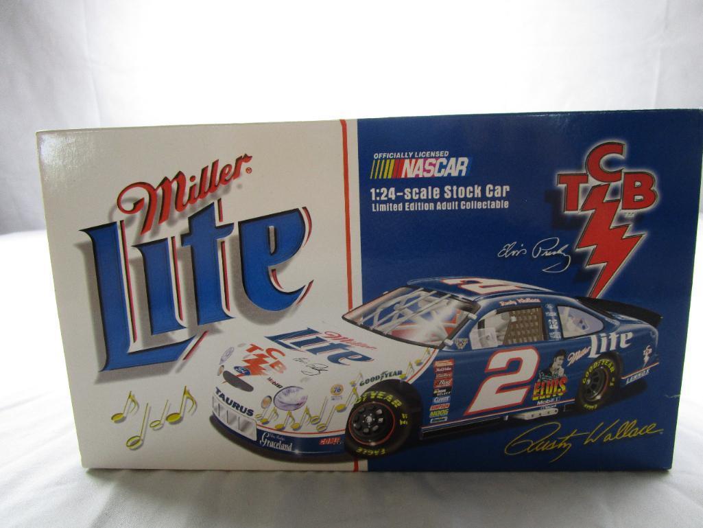 Rusty Wallace Elvis Presley TCB 2 NASCAR 50th Miller Lite 1:24 Diecast 1998 Ford Action Racing