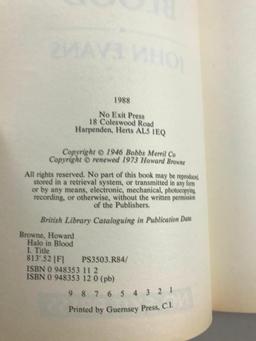 1988 "Halo in Blood" by Howard Browne PAPERBACK