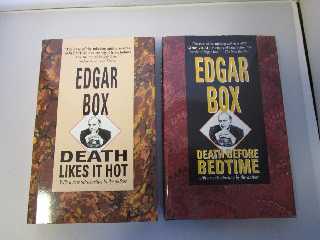 Lot of 2 hardcover Edgar Box murder mystery novels