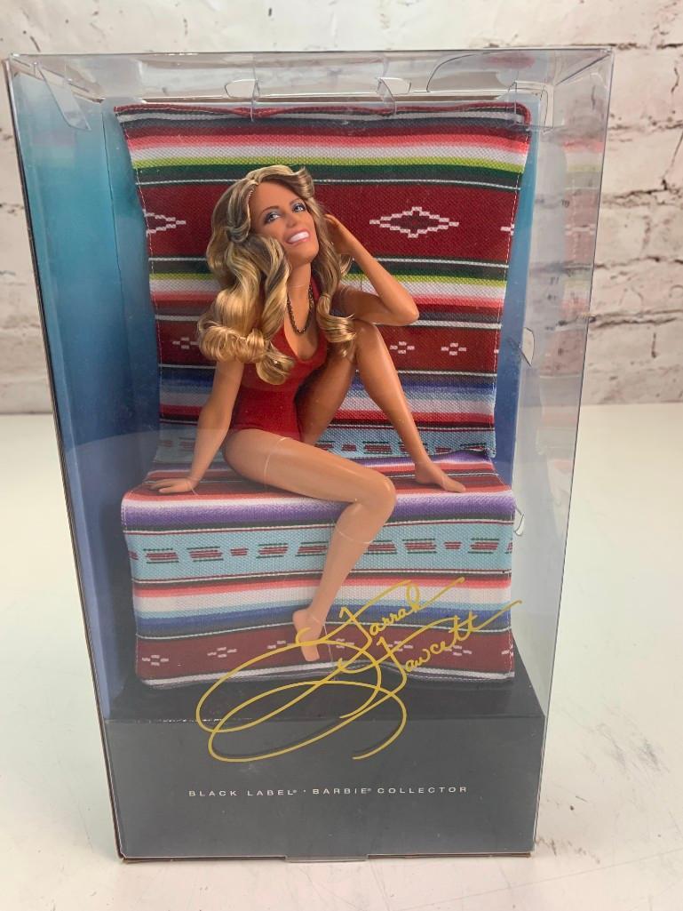 FARRAH FAWCETT 2011 Black Label Barbie Doll NEW in box RARE gorgeous red suit