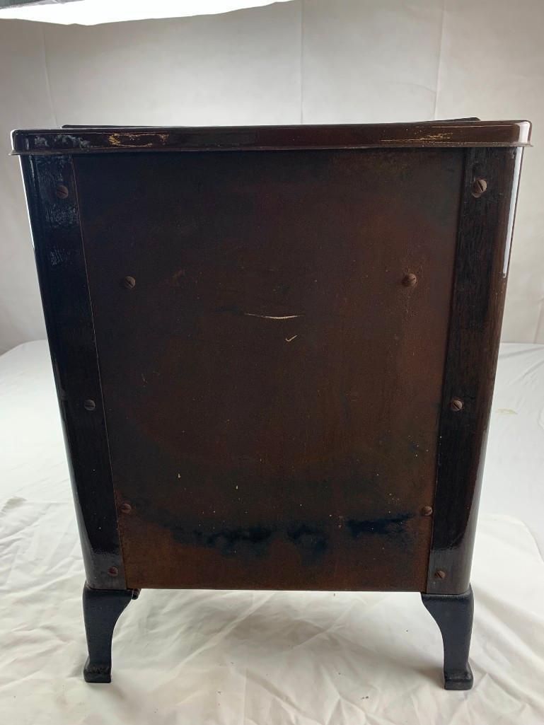 Vintage Gaffers & Sattler Metal Cast Iron Gas Space heater Wood Grain decor