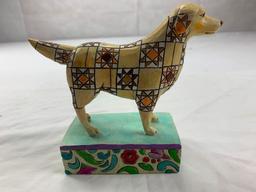 Jim Shore Heartwood Creek Golden Retriever Ingot Figure