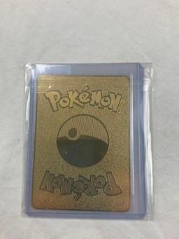 POKEMON Blastoise Limited Edition Novelty Replica Gold Metal Card