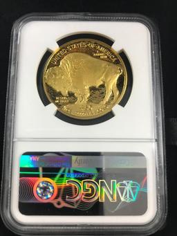 2019-W Buffalo $50 .9999 Fine Gold First Day - Washington NCG PF70 Ultra Cameo Coin Edmund C. Moy