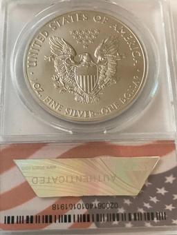 2012 American Eagle Silver Coin 1 oz 999 Fine Silver $1 Coin ANACS MS70